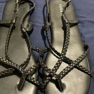 Torrid Black Strappy Sandals